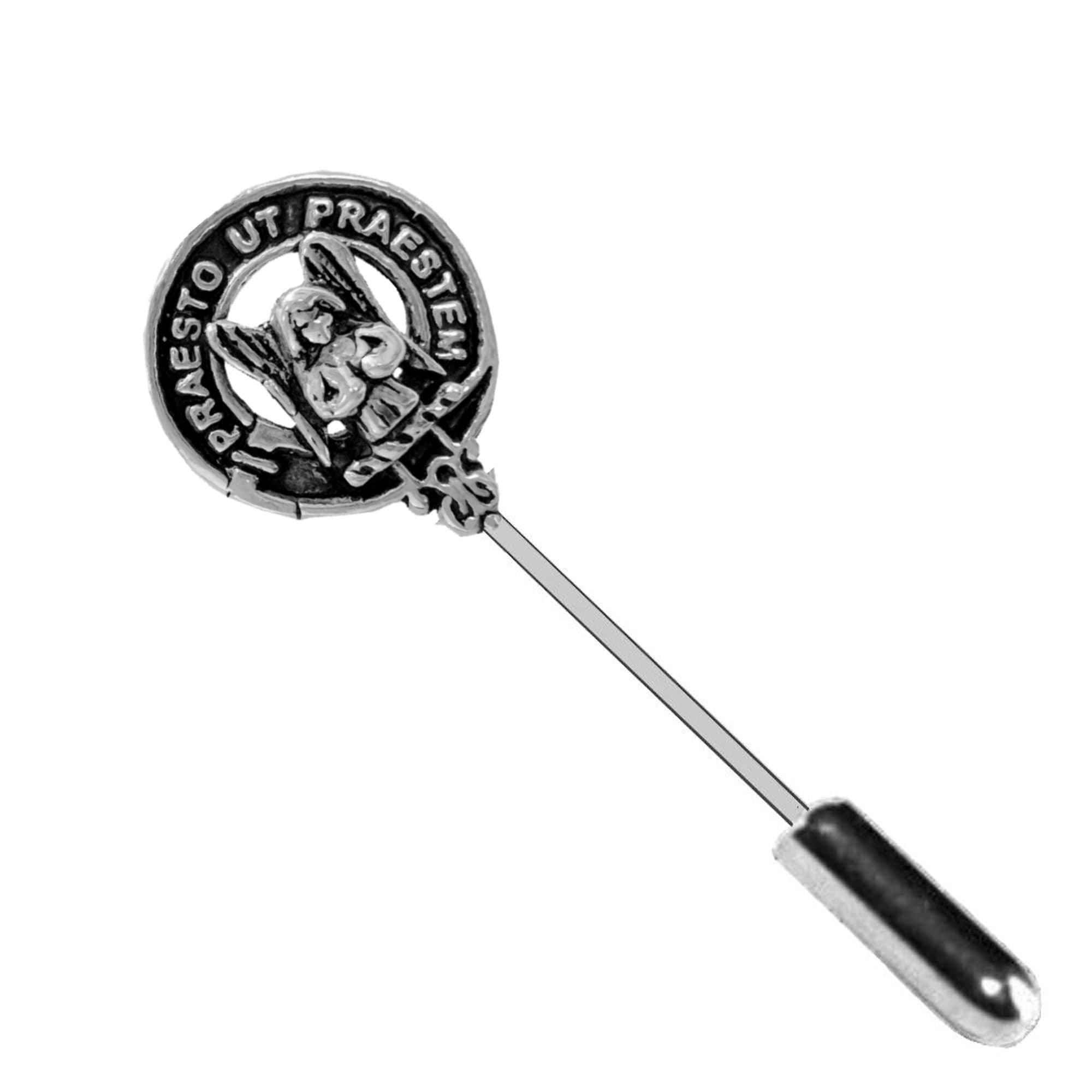 Preston Clan Crest Stick or Cravat pin, Sterling Silver