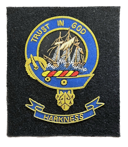 Harkness Scottish Clan Embroidered Crest