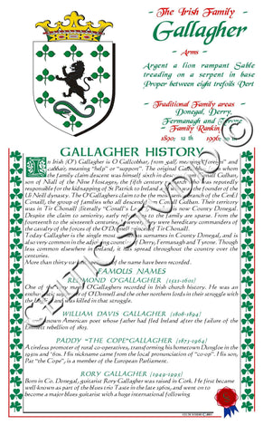 Gallagher Irish Family History