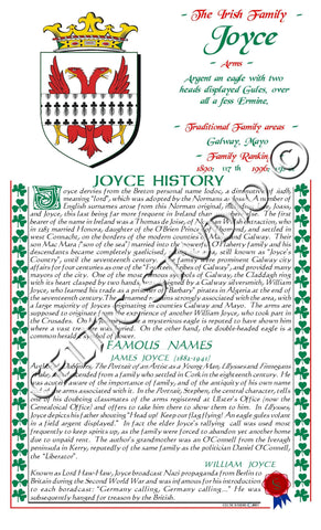Joyce Irish Family History