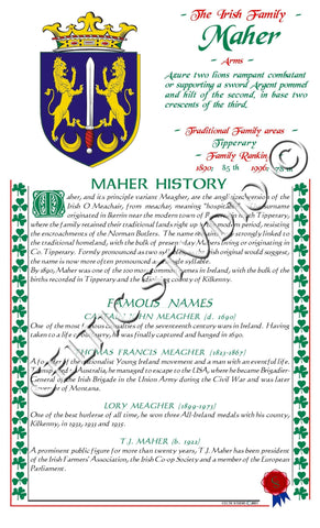 Maher Irish Family History