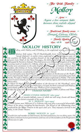 Molloy Irish Family History