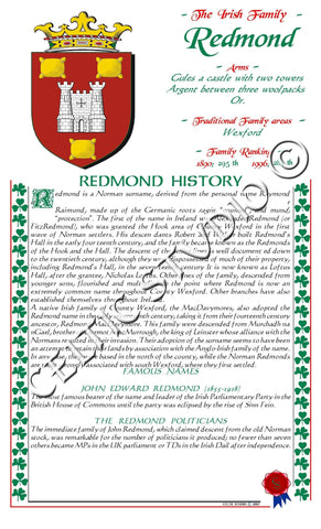 Redmond Irish Family History
