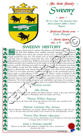 Sweeney Irish Family History