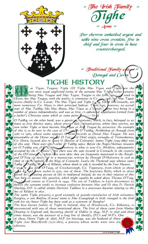 Tighe Irish Family History