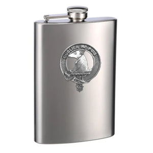 Colville 8oz Clan Crest Scottish Badge Stainless Steel Flask