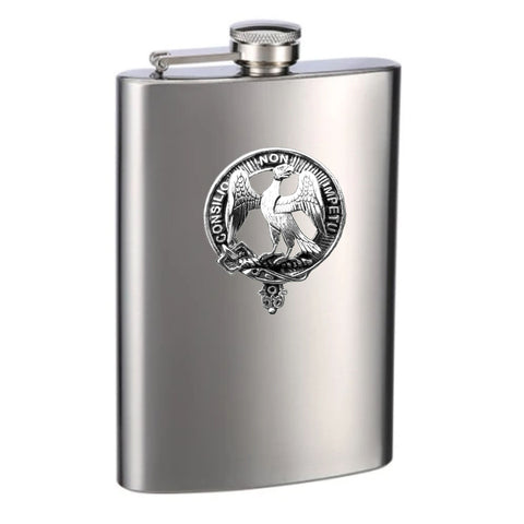 Agnew 8oz Clan Crest Scottish Badge Stainless Steel Flask