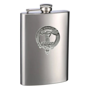 Brodie 8oz Clan Crest Scottish Badge Stainless Steel Flask