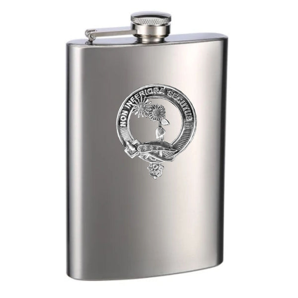 Buchan 8oz Clan Crest Scottish Badge Stainless Steel Flask