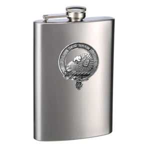 Ruthven 8oz Clan Crest Scottish Badge Stainless Steel Flask