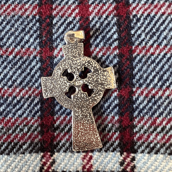 Antiqued Celtic Cross Pendant - Stereling Silver, Irish Cross
