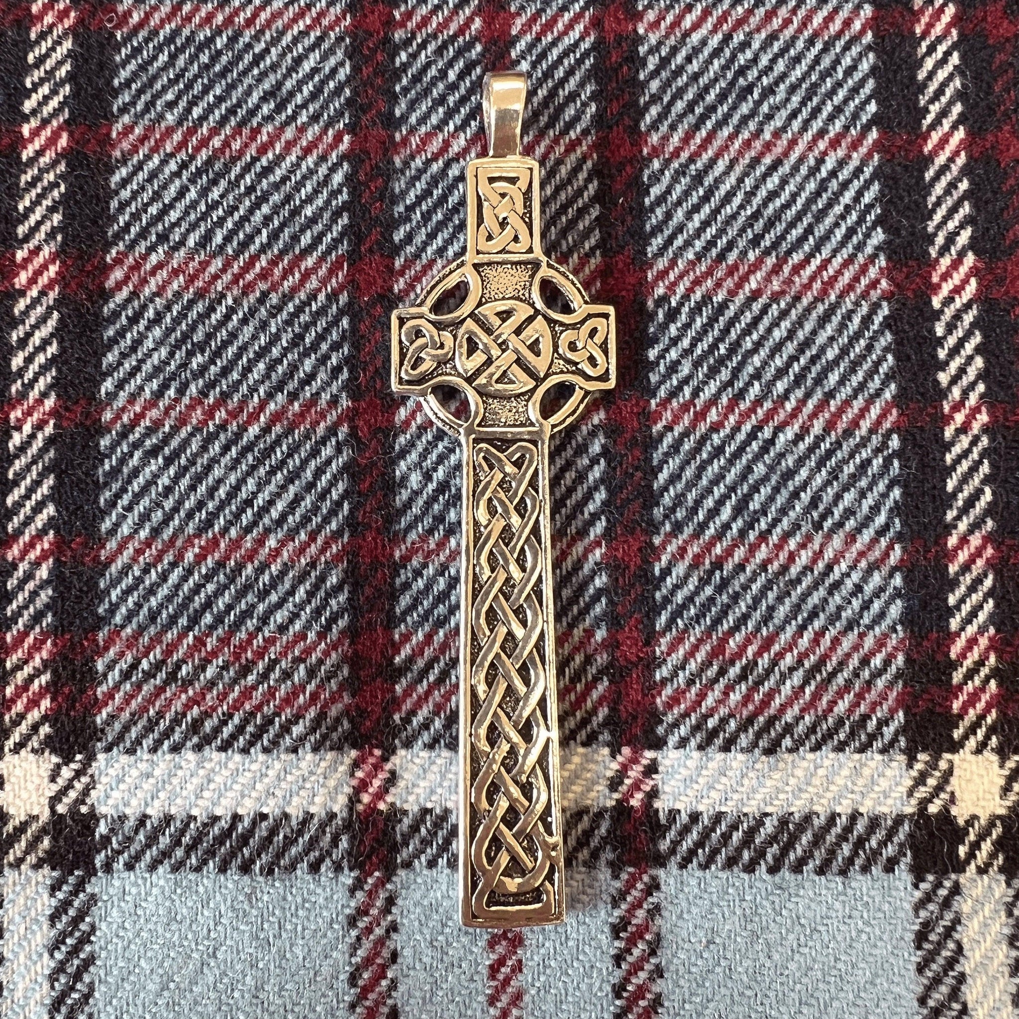 Celtic Knot Cross Pendant - Sterling Silver, Irish Cross