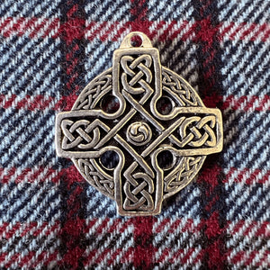 Hebridean Celtic Cross Pendant - Sterling Silver, Irish Cross