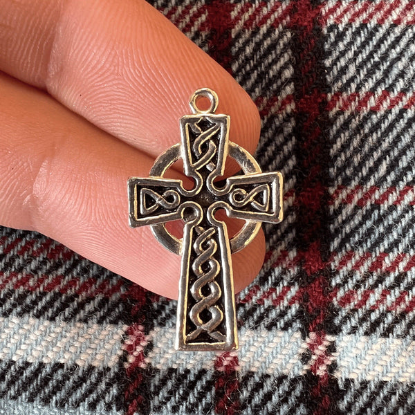 Keith Jack Celtic Cross Pendant - Sterling Silver, Irish Cross