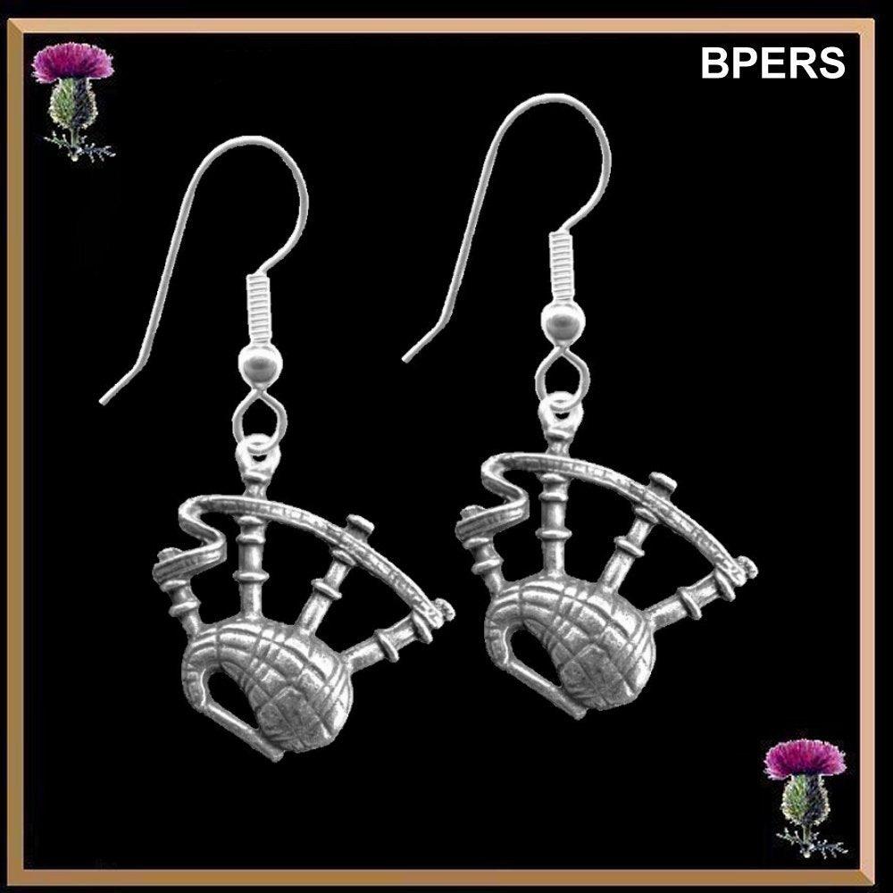 Bagpipe Scottish Earrings - Shepherds Hook