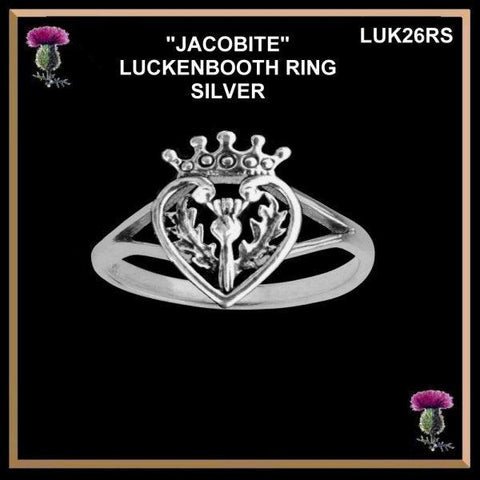 Jacobite Luckenbooth Scottish Ring Love Heart Wedding