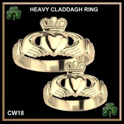 Authentic Irish Claddagh Ring - Symbol of Love, Loyalty, and Friendship - CW18G