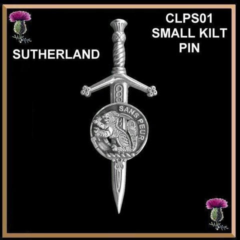 Sutherland Scottish Clan Crest Small Kilt Pin