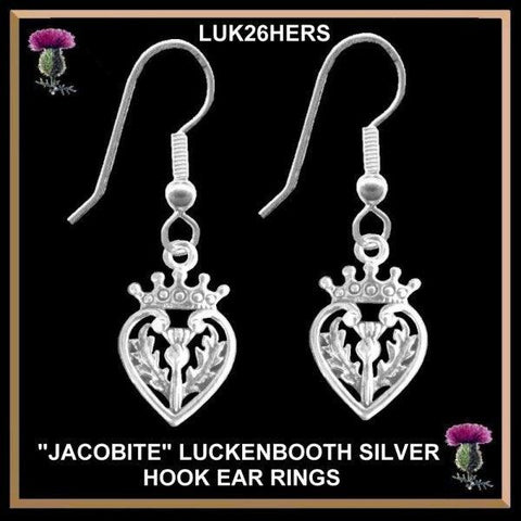Jacobite Scottish Luckenbooth Thistle Earrings - Hook