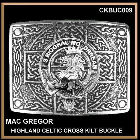 Scottish Clan Crest Kilt Buckle, Celtic Cross CKBUC009 - Most Clans