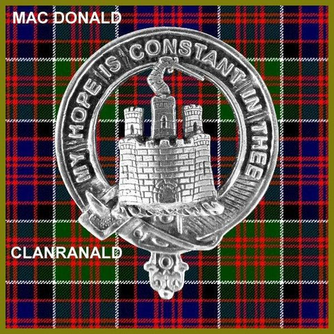 MacDonald  Clanranald  Clan Crest Scottish Cap Badge CB02