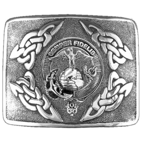 United States Marine Corps Interlace Kilt Belt Buckle - Officially Licensed Product of the Marine Corps