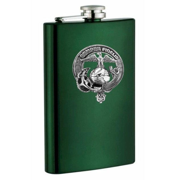 United States Marine Corps Badge Stainless Steel 8 oz Flask - Officially Licensed Product of the Marine Corps