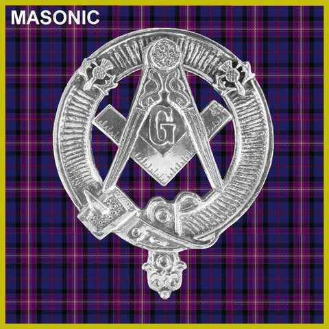 MASONIC Crest Scottish Cap Badge Freemasons Compass and Square CB02