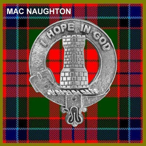 MacNaughton Clan Crest Scottish Pewter Cap Badge CB01