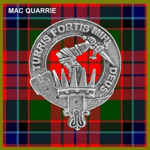 MacQuarrie Clan Crest Scottish Pewter Cap Badge CB01