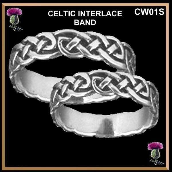 Celtic Interlace Wedding Ring - Sterling Silver CW01