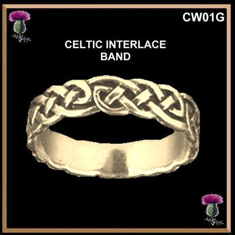 Celtic Interlace Wedding Ring - 10K gold CW01
