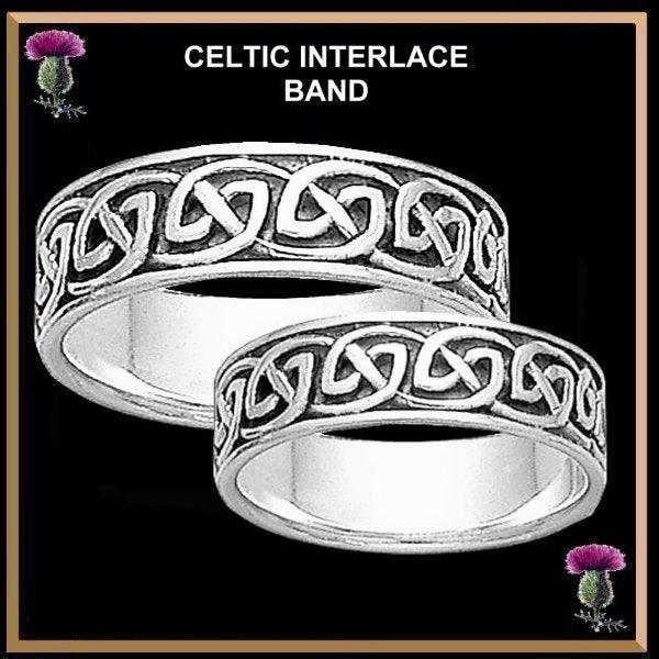 Celtic Interlace Wedding  Ring - Sterling Silver CW02