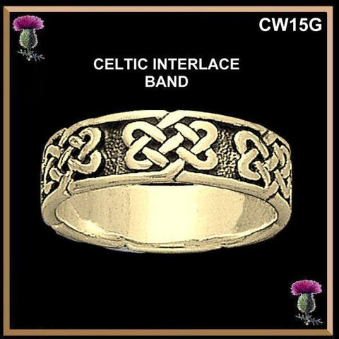 Celtic Interlace Wedding Ring -  Gold CW15