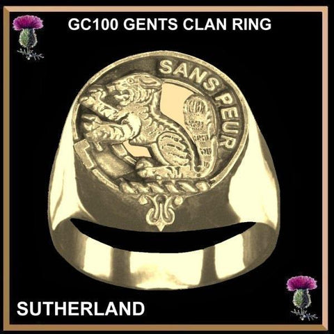 Scottish Clan Crest Gold Ring GC100 - All Clans