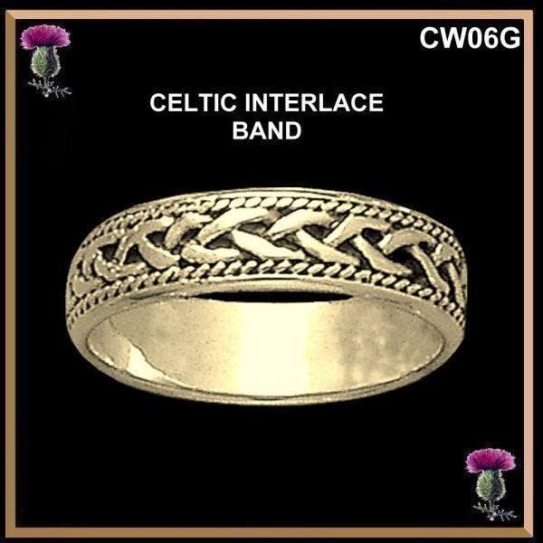 Celtic Interlace Wedding Ring - 14K gold CW06