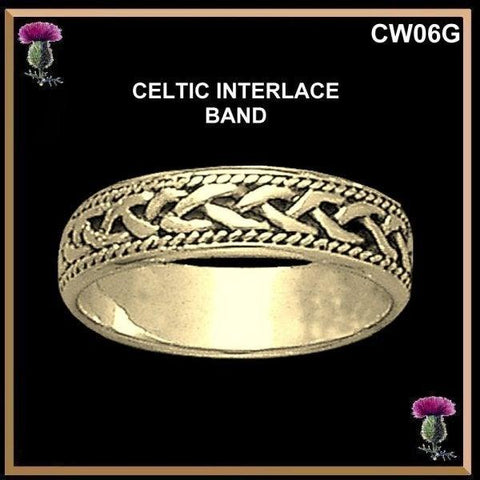 Celtic Interlace Wedding Ring - 10K gold CW06