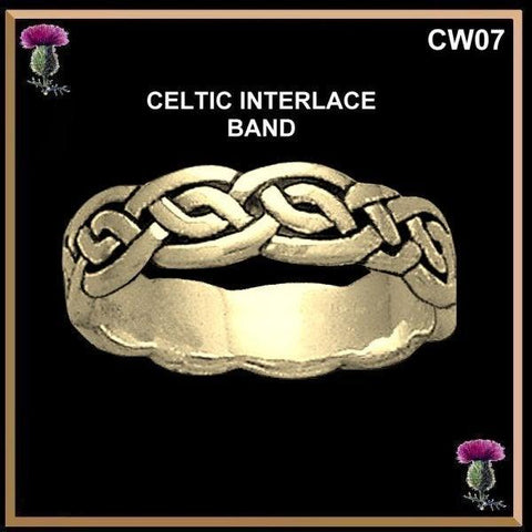 Celtic Interlace Wedding Ring - Gold CW07