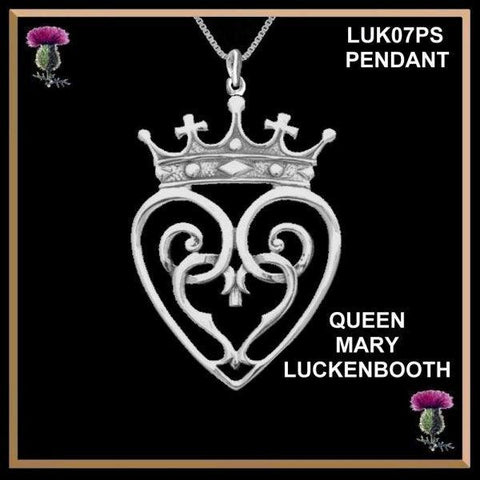 Scottish Luckenbooth Pendant Large Queen Mary ~ Pewter