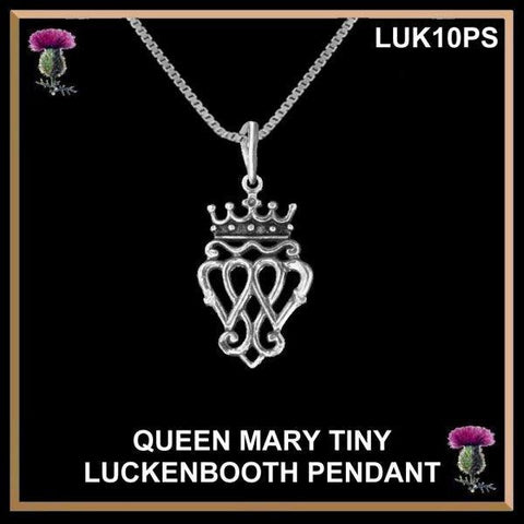 Queen Mary Tiny Luckenbooth Scottish Pendant Heart Love Crown