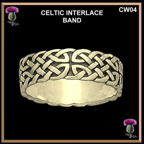 Celtic Interlace Wedding Ring - Gold CW04