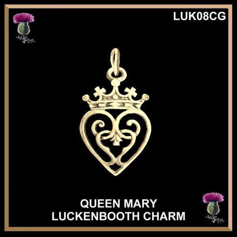 Luckenbooth Queen Mary Charm Scottish Small Wedding Gold Charm