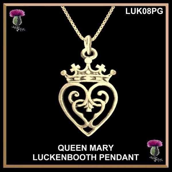Luckenbooth Queen Mary Pendant, Scottish Small Wedding Necklace