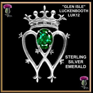 Luckenbooth Brooch Glen Isle Scottish Wedding Gemstone Pin