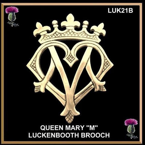 Queen Mary "M" Luckenbooth Brooch - LUK21BG 10 or 14 Karat Gold