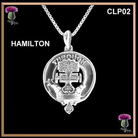 Hamilton Clan Crest Scottish Pendant  CLP02