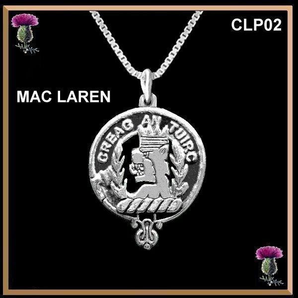 MacLaren  Clan Crest Scottish Pendant CLP02