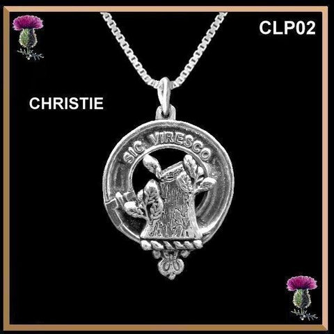 Christie Clan Crest Scottish Pendant  CLP02