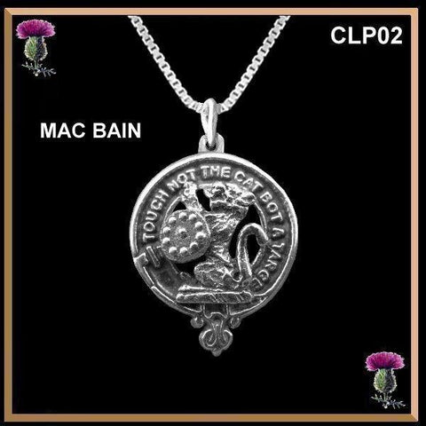 MacBain Clan Crest Scottish Pendant  CLP02