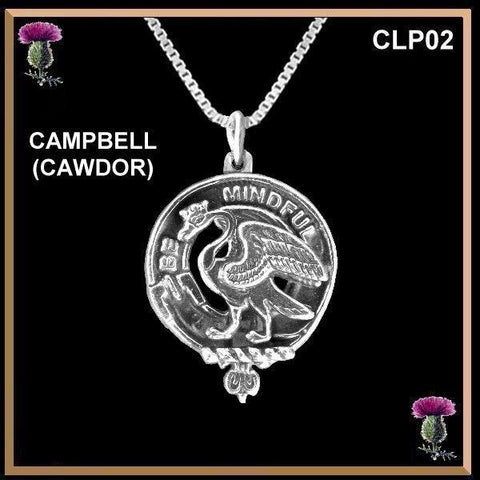 Campbell Calder Clan Crest Scottish Pendant  CLP02